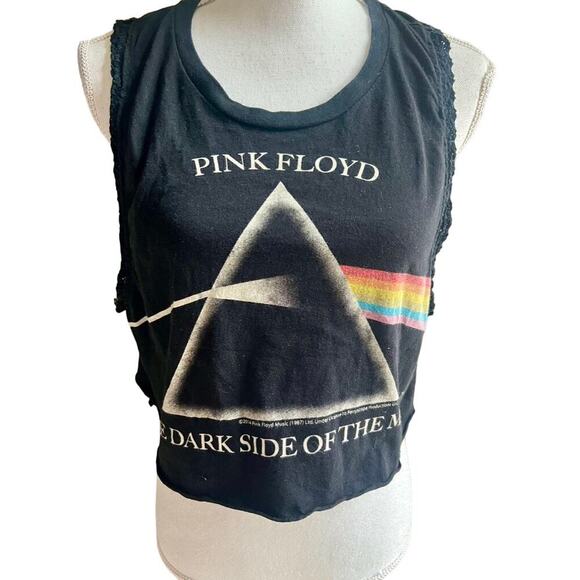 Ladies Pink Floyd black sleeveless concert graphic t-shirt size M - Picture 1 of 4